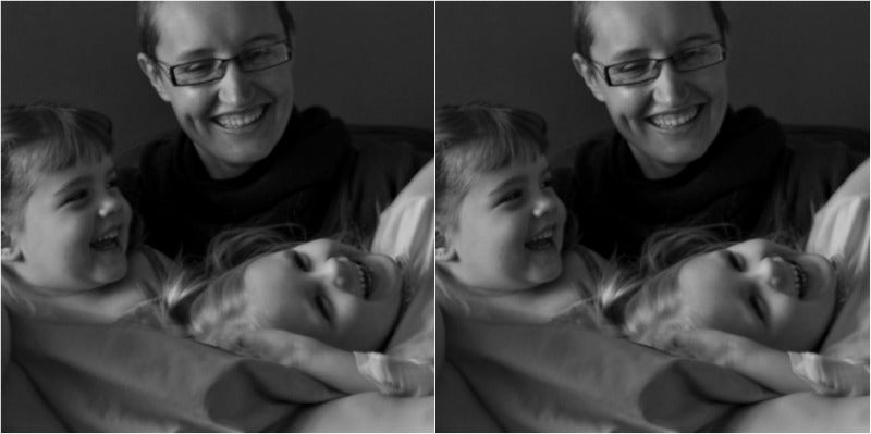 Why I Don't Want My Kids To Be Happy photo of author with child provided by author