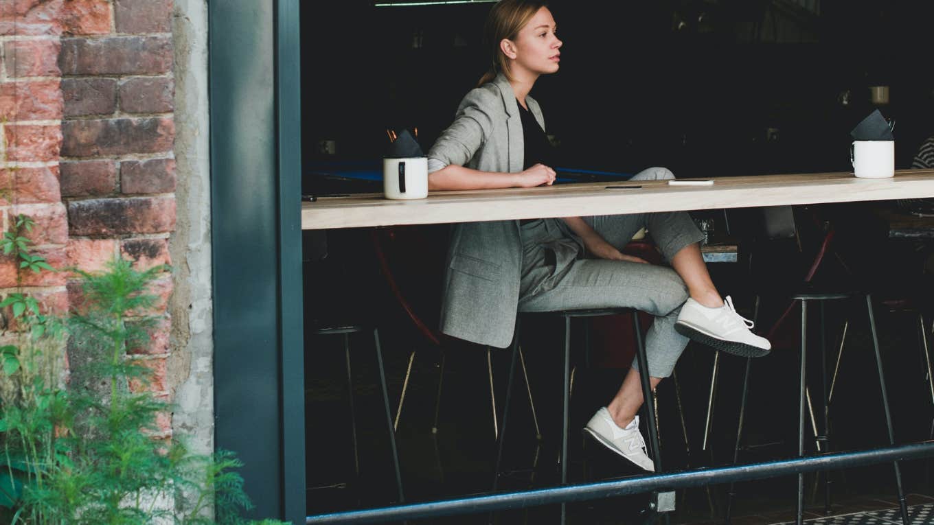 woman at coffee shop