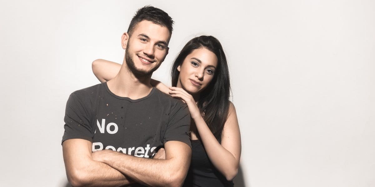 man and woman who look slightly alike posing for photo