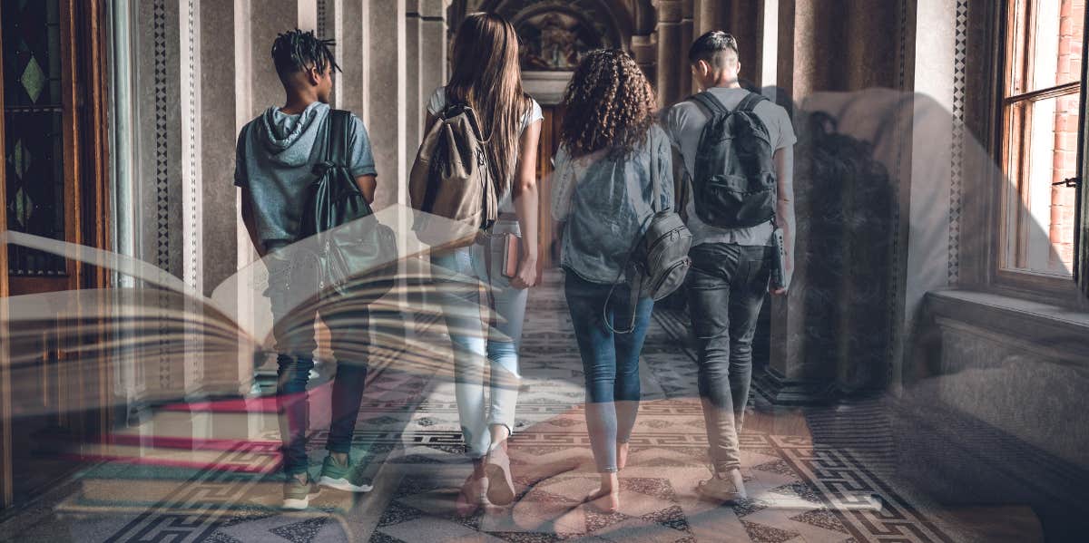 Why Elite Universities Aren’t Worth The Hype College students exhausted sleeping on desk, walking to class