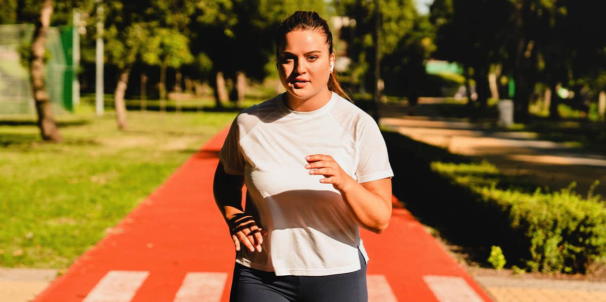 woman jogging