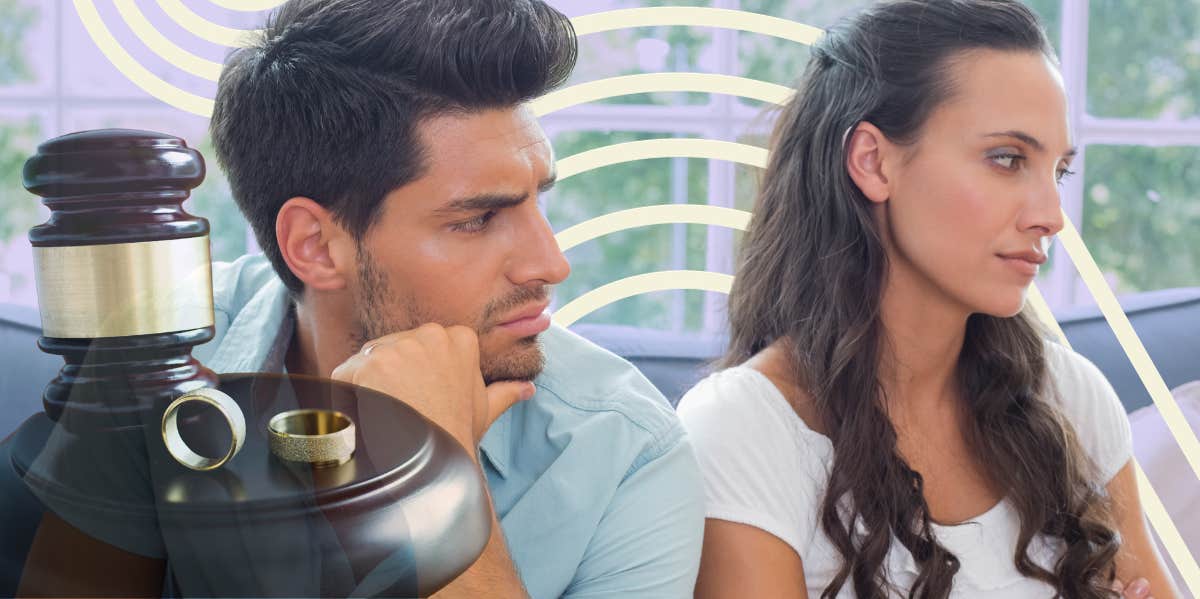 Why I'm Glad I Stomached Two Divorces Before I Found My 'One' Man and woman upset with each other