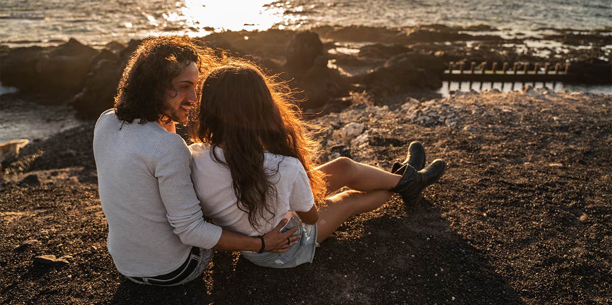 couple watching the sunset