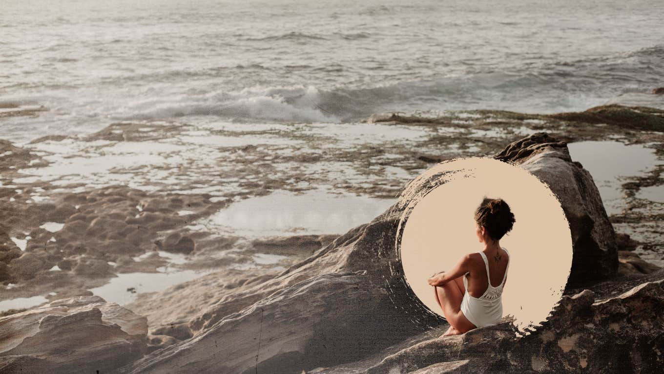 Why I Passed Up The Opportunity To Restart An Emotional Affair Woman sitting on rocks taking time for herself