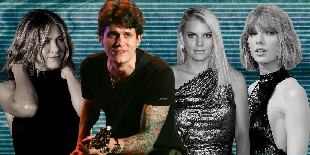 Jennifer Aniston, John Mayer, Jessica Simpson, Taylor Swift