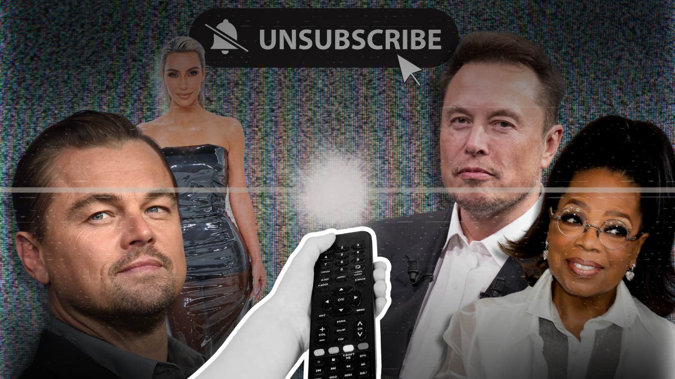 Why This Is The Year The Everyday Person Becomes More Powerful Than Celebrities & Influencers Leonardo, Oprah, Kim Kardashian, Elon Musk, turning off tv, unsubscribing