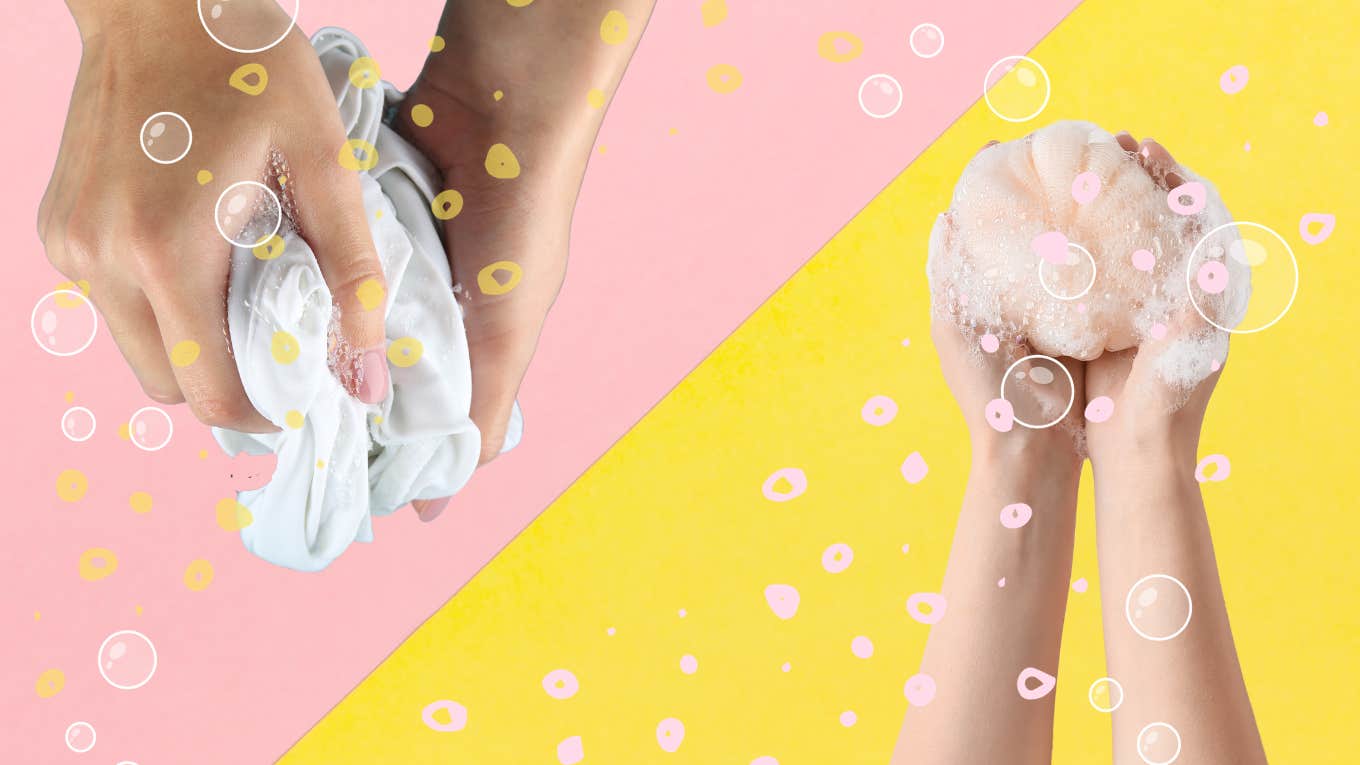 Why Using a Washcloth In The Shower Has People Divided Washcloth vs Loofah