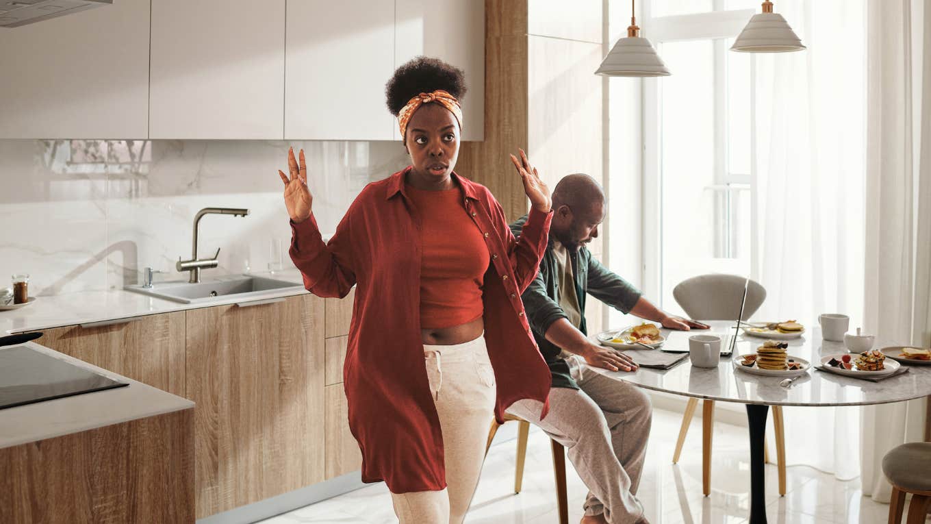 5 Painfully Honest Reasons It's So Hard To Let Go Of Unavailable Men Woman walking away from man