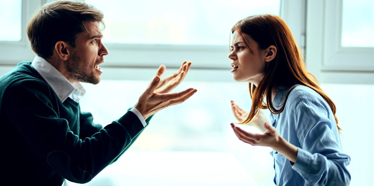 man and woman arguing about who is right