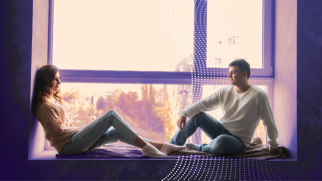 Marriage Counselor Explains Why Women Leave Men They Love man and woman sitting on a window sill
