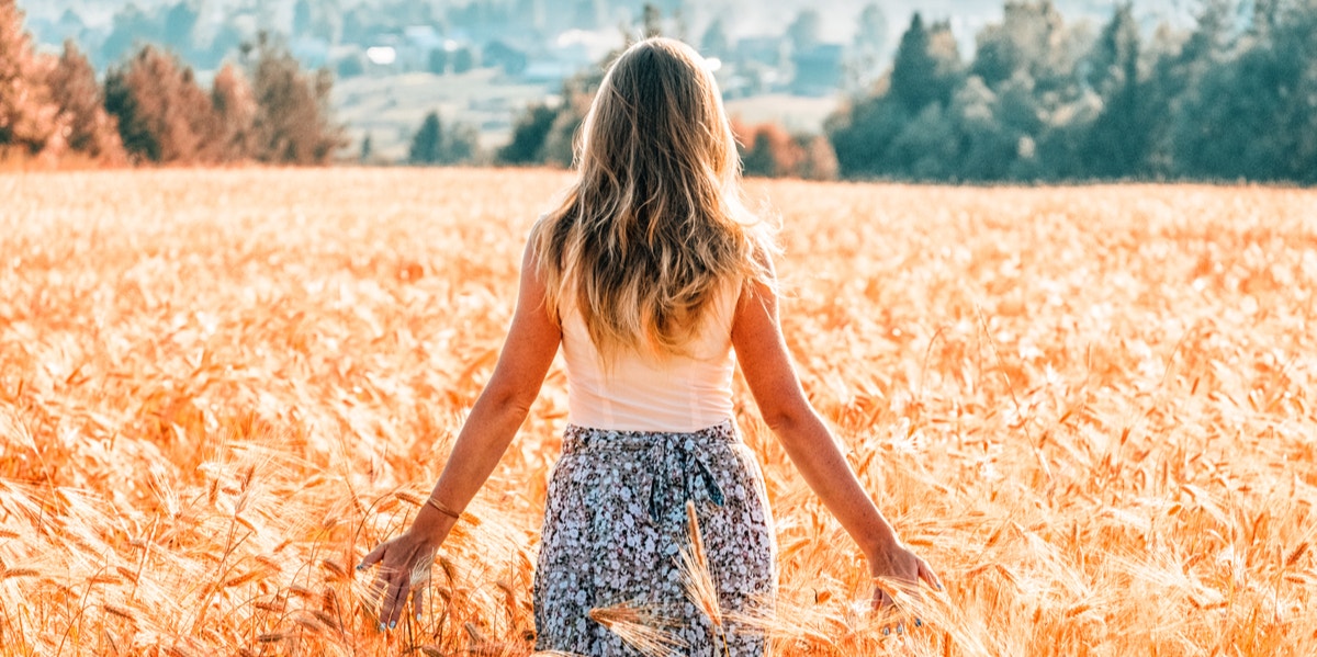 woman in field