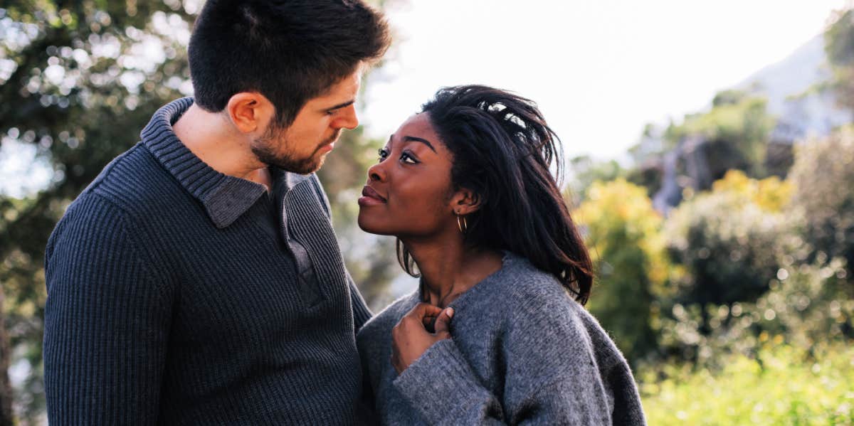 Rare Personality Traits People In Amazing Relationships Have couple looking at each other