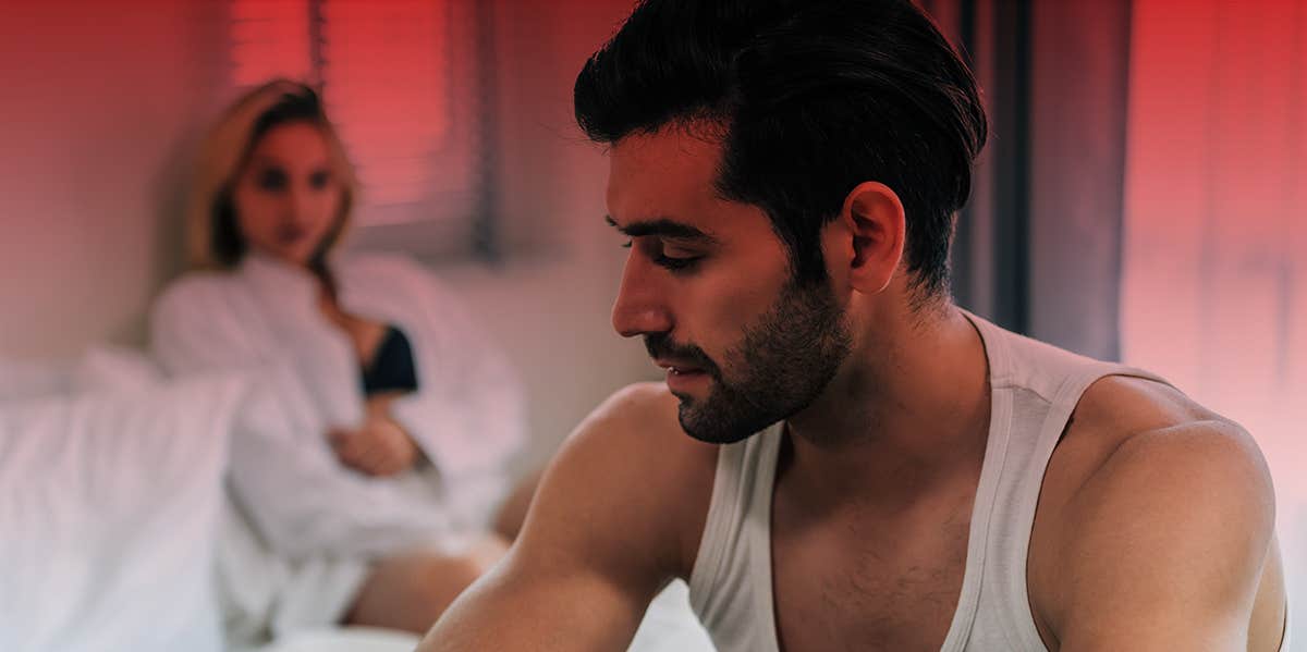 The #1 Thing Husbands Do To Make Their Wives Avoid Intimacy unhappy couple in bedroom