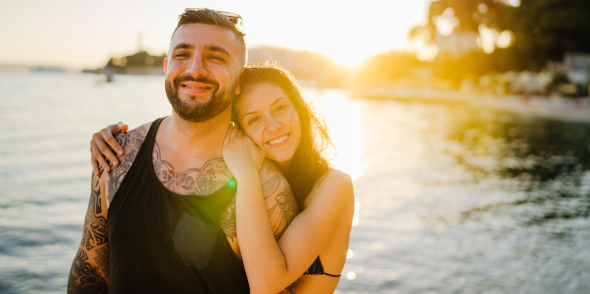 man and woman at beach