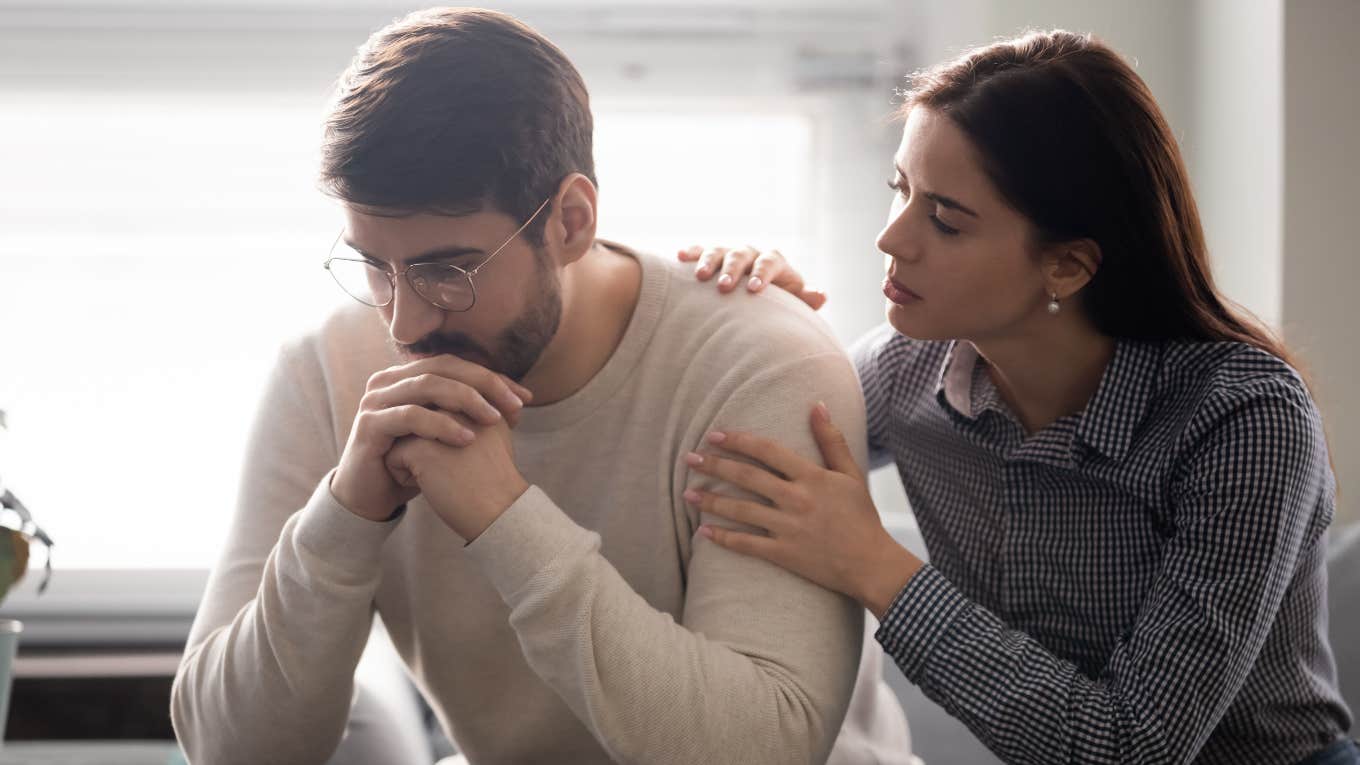 Husband Was Laid Off — Wife Says She’s Not Going Anywhere wife being supportive after husband wad laid off