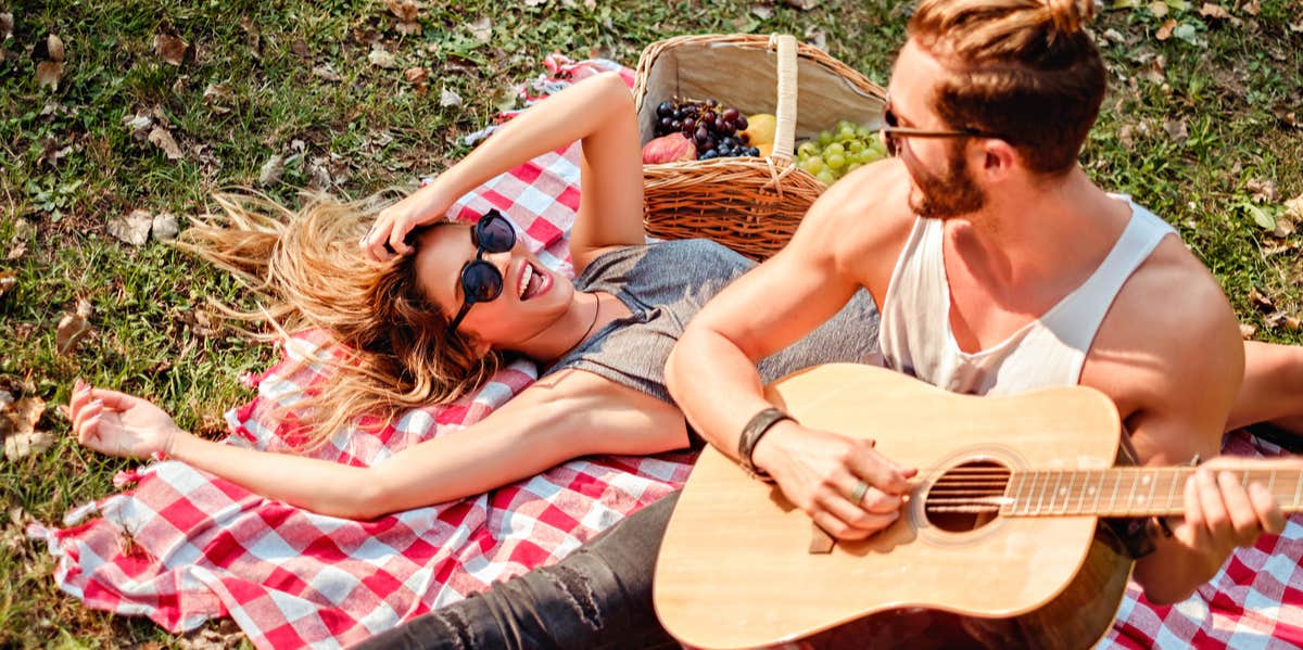 couple having a picnic