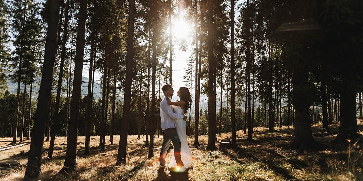 Will Your Relationship Stand the Test of Time? couple kissing in the woods
