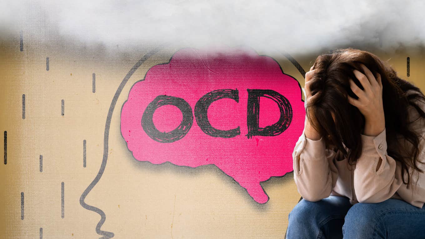 Woman with OCD brain