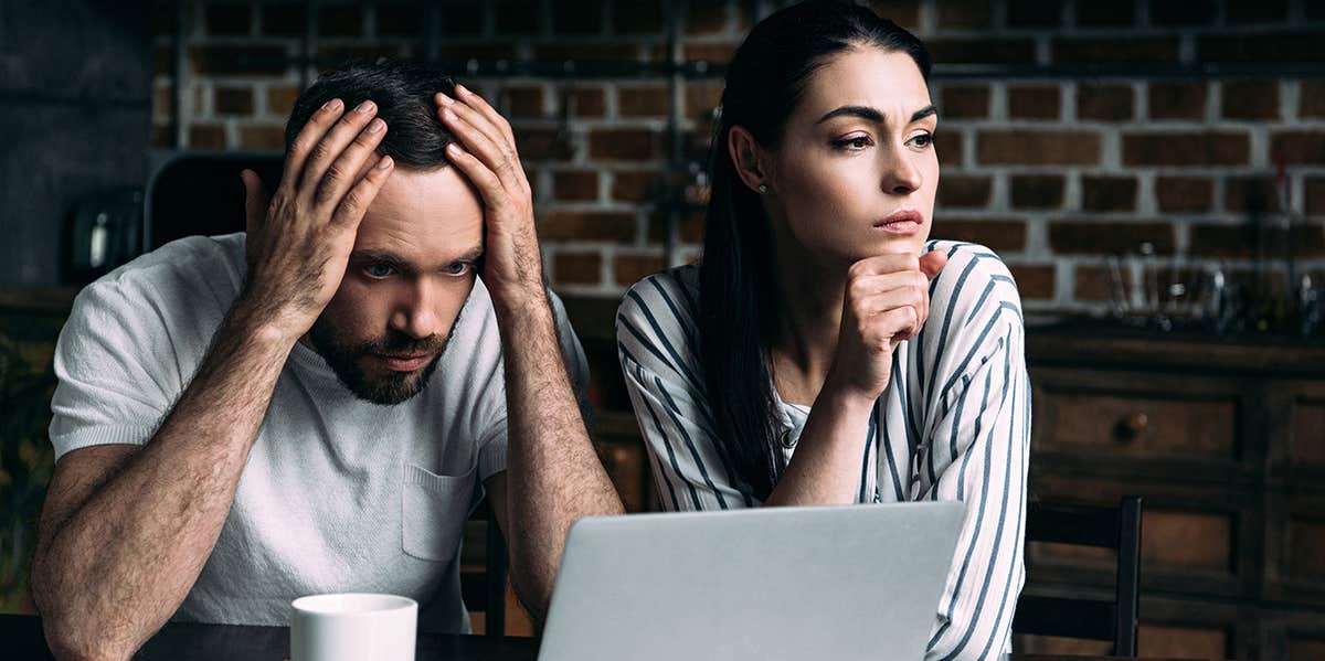 Woman Wonders If She's Wrong For Expecting Husband To Bring Home Dinner For The Family (Not Just Himself) Angry husband and wife