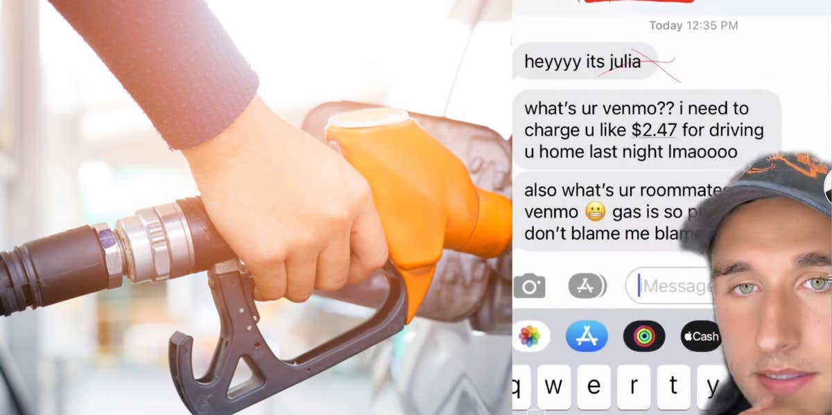 Woman Asks Man To Venmo Her $2.47 For Gas Money After She Gave Him A Ride Home gas money, Venmo request