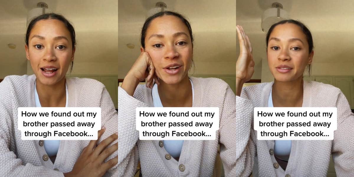 Woman Reveals Finding Out About Brother's Death Through Facebook TikTok