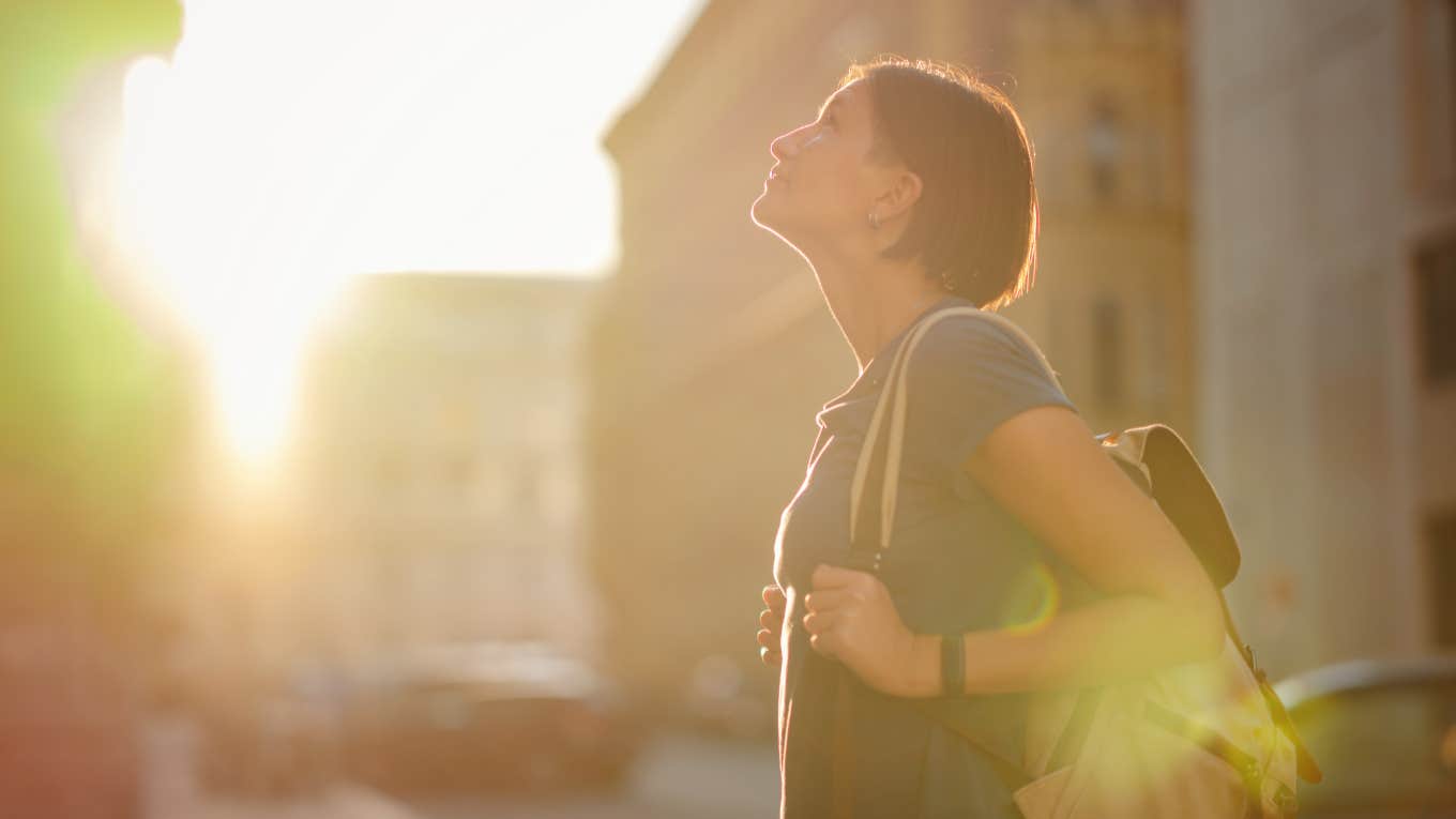 woman explores Europe on solo trip