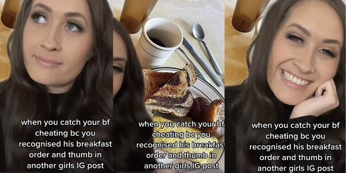 Woman Catches Her Boyfriend Cheating On Her After Recognizing His Breakfast Order In Another Woman's Social Media Post woman, boyfriend, caught cheating