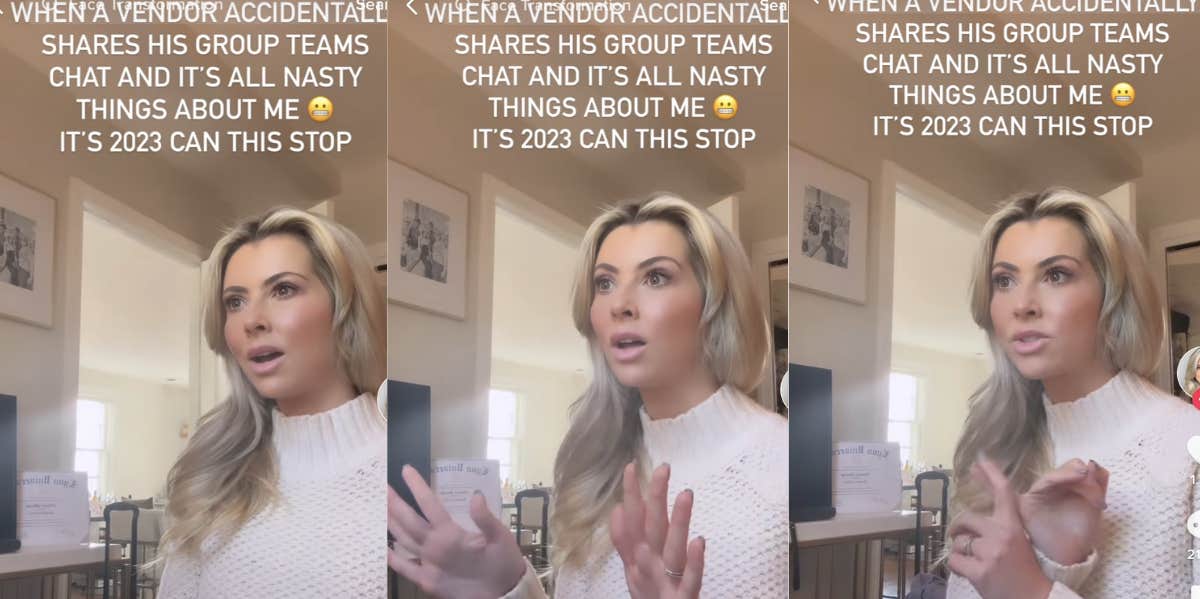 Woman Catches Male Colleagues Sending 'Nasty' Messages About Her In Group Chat After One Of Them Shares His Screen During A Virtual Meeting woman, worker, woman in workforce