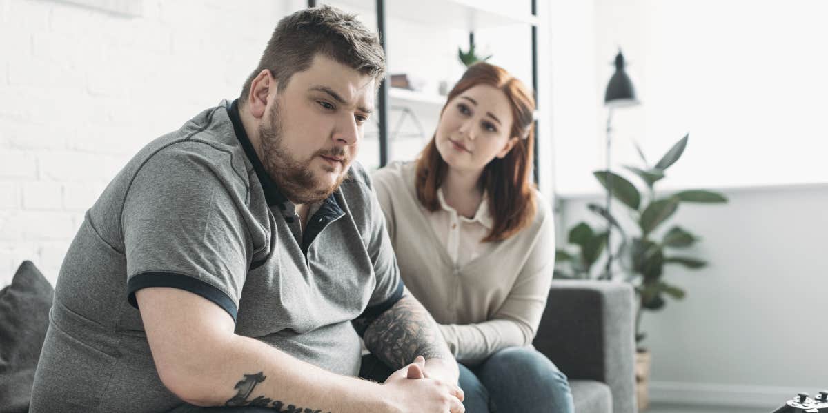 Woman Thinks Husband Pretended To Be Into Fitness To Impress Her overweight man and his partner