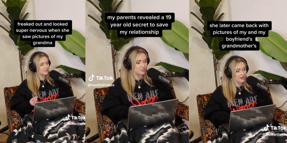 Woman Discovers Her Boyfriend Might Be Her Cousin When Her Parents Reveal 19-Year-Old Family Secret Host of Two Hot Takes Podcast reading Reddit post