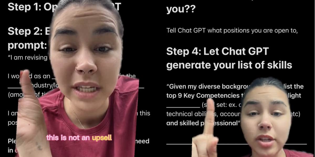 Leah Graham explains the steps to use ChatGPT to generate a good resume.