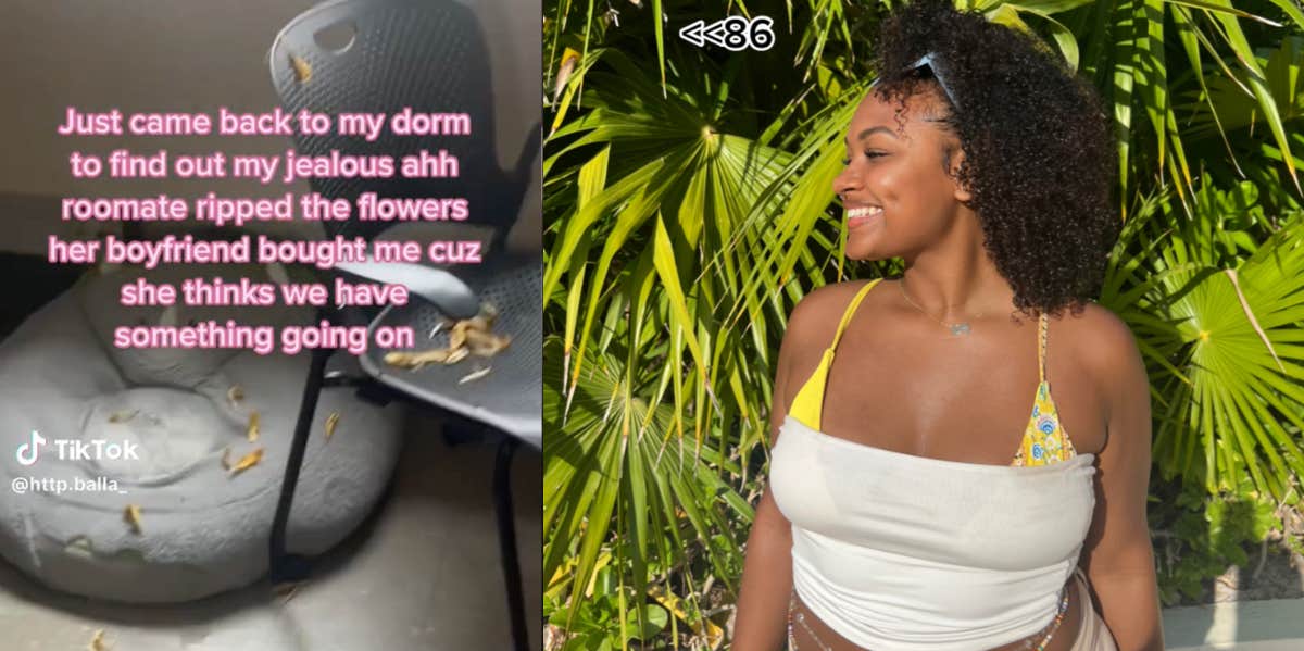 TikToker Soraia says roommate ripped her flowers