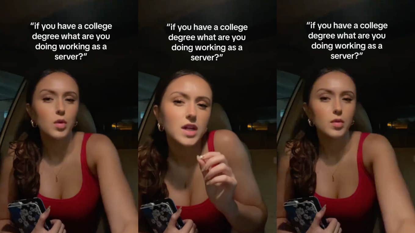 Woman Explains She Had To Get A Server Job On Top Of Being A Teacher Just So She Could Afford Paying Back Her Student Loans Genevieve tiktoker student loans teacher