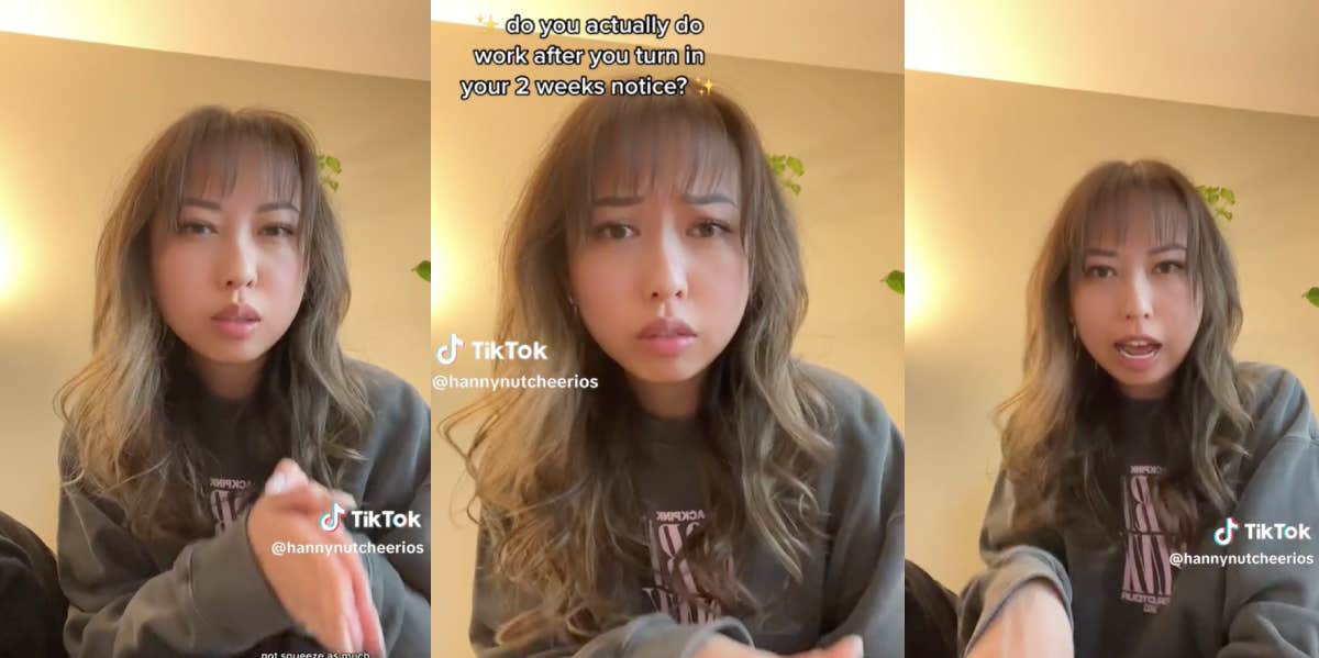 Woman Says She Was Assigned The Same Amount Of Workload Despite Handing In Her Two Week Notice Hannah Ngo