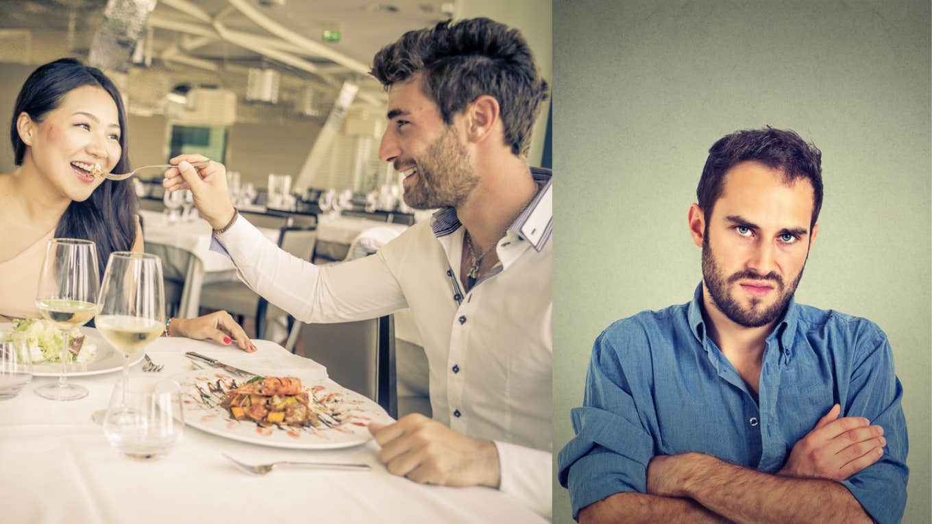Married Woman Asks If It Is Innappropriate To Go To Fancy Restaurant Alone With Her Male Friend After His Divorce Since It Makes Her Husband Uncomfortable fancy dinner, couple, husband