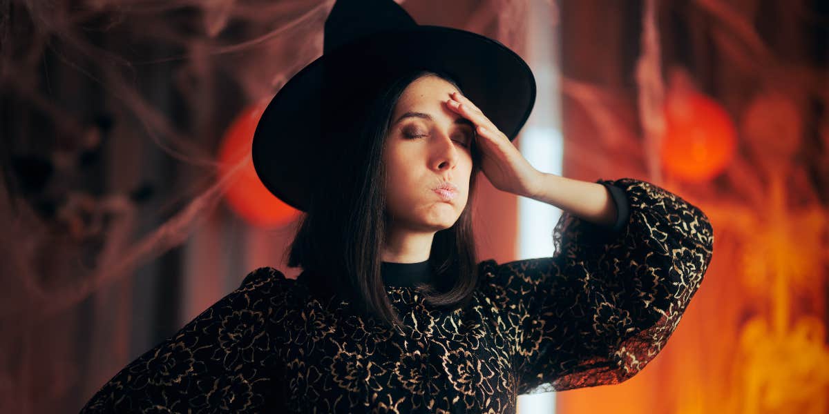 Woman with witch hat