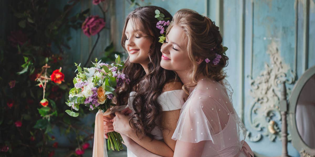 Bride with her best friend