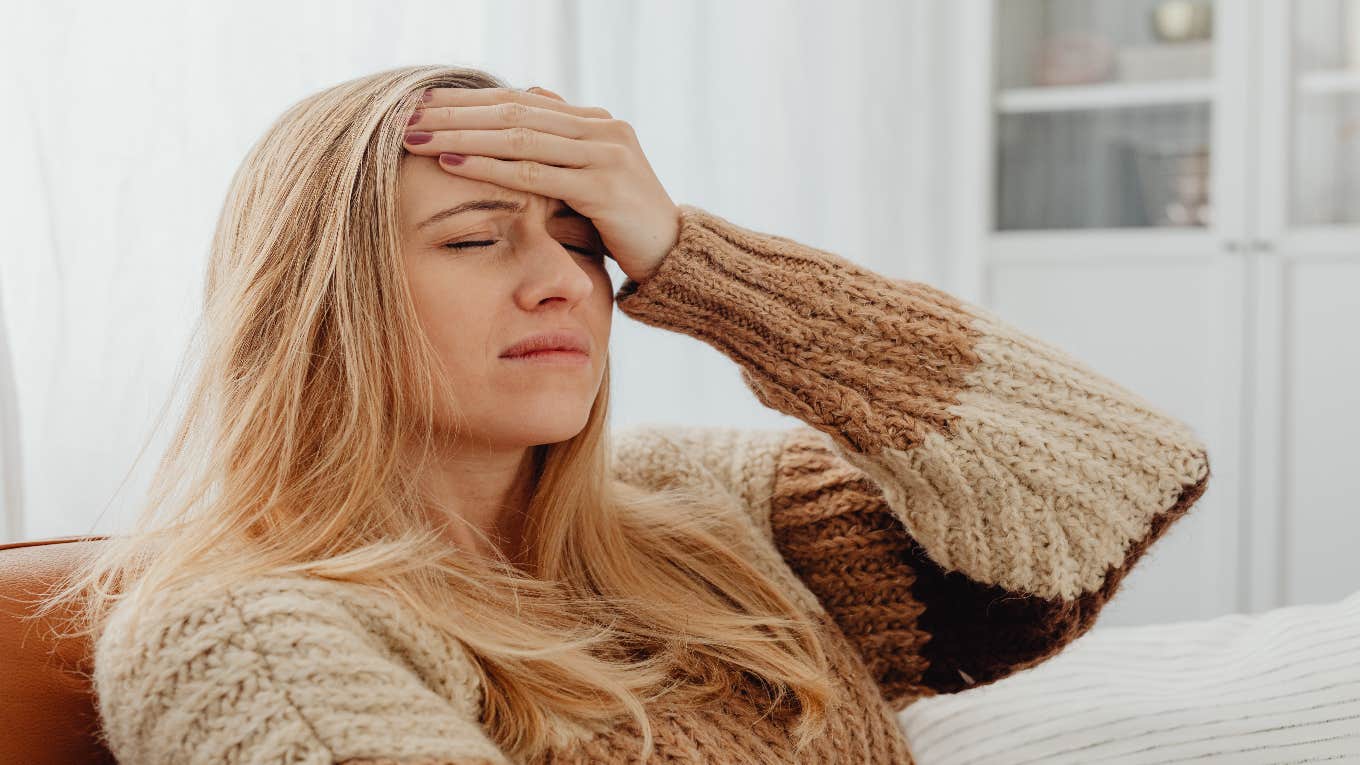 woman with hangxiety