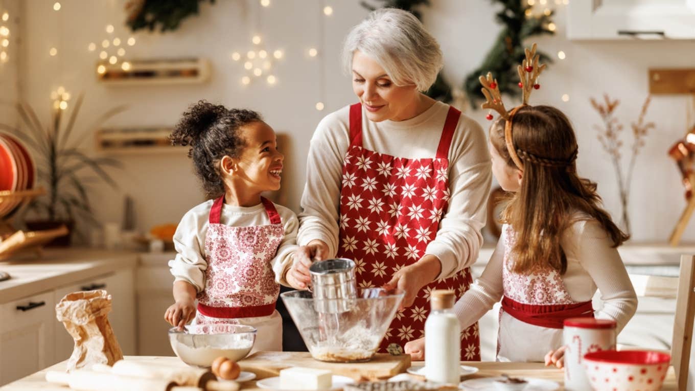 woman, mother in law, children, baking, tradition 