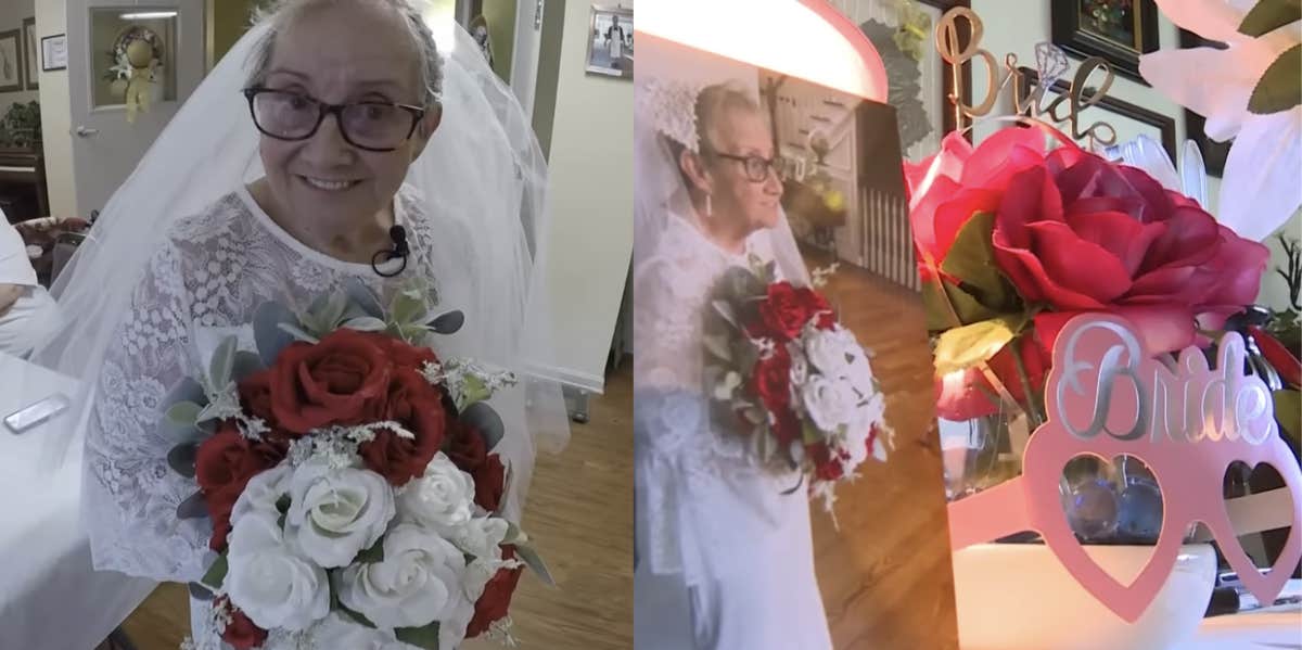 77-Year-Old Woman Declares That She Is In Love With Herself & Holds Wedding Ceremony At Her Retirement Home Elderly woman, wedding, retirement home