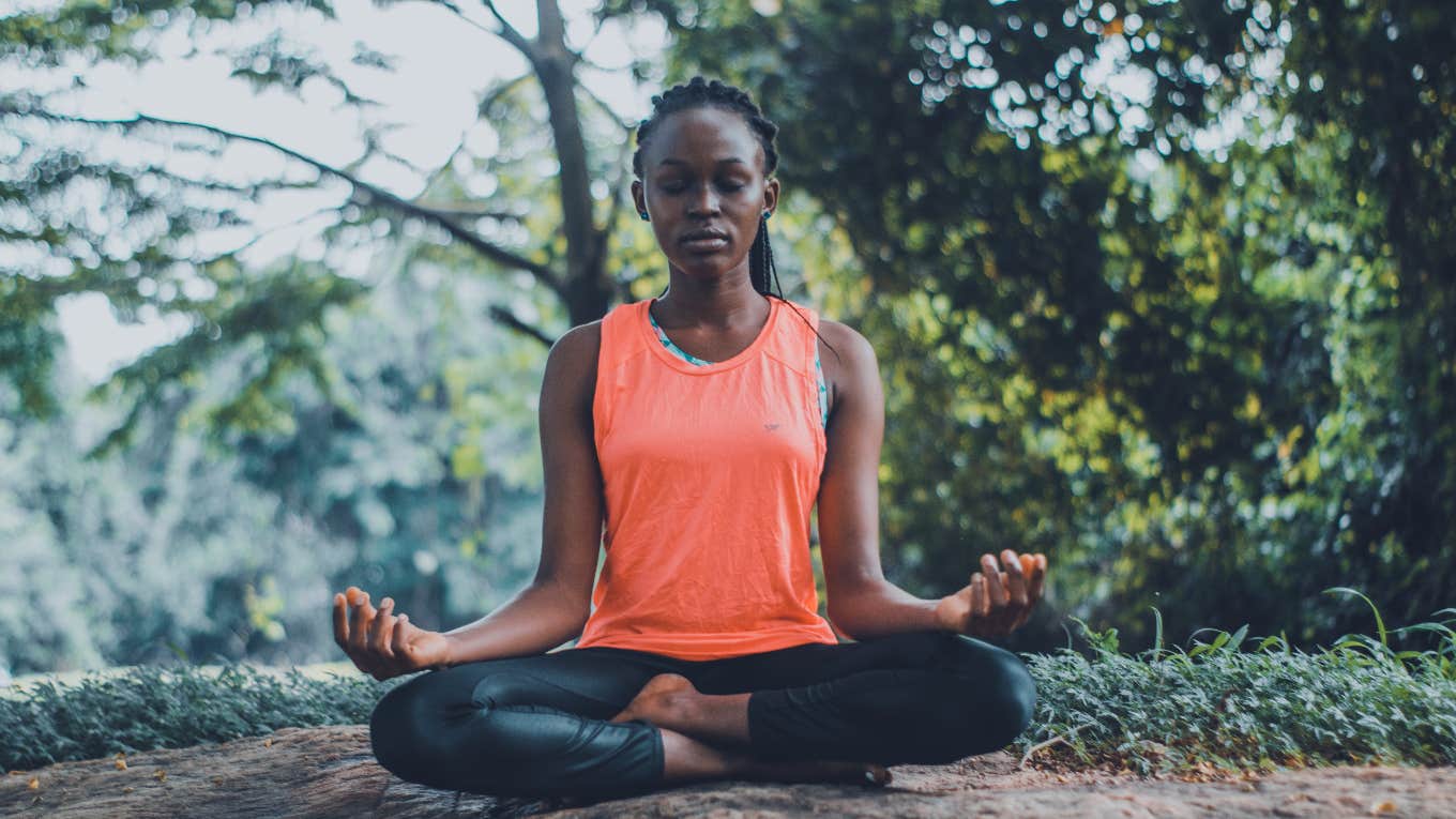 woman meditating 