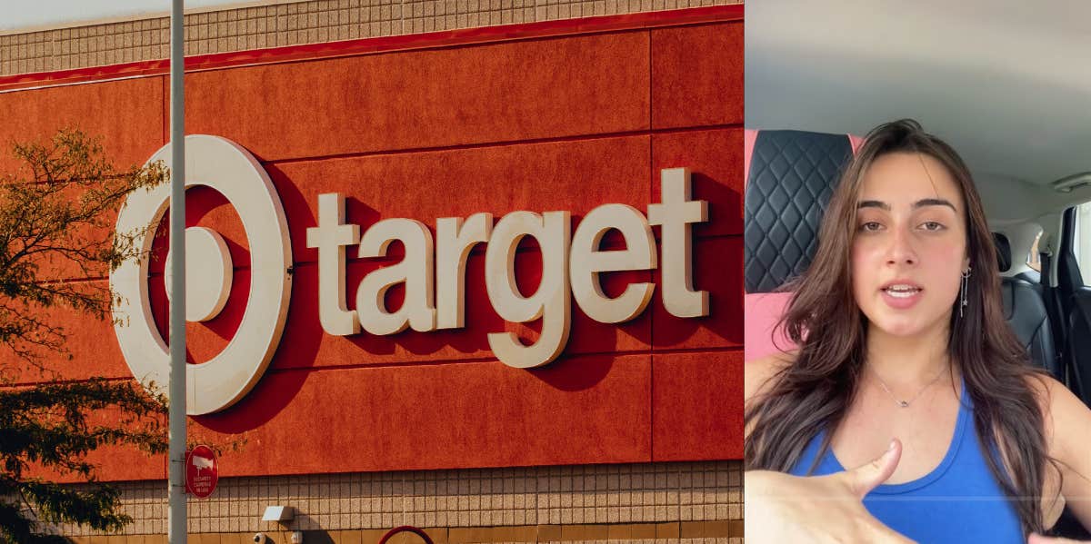 target store sign and tiktok user @ninasotom