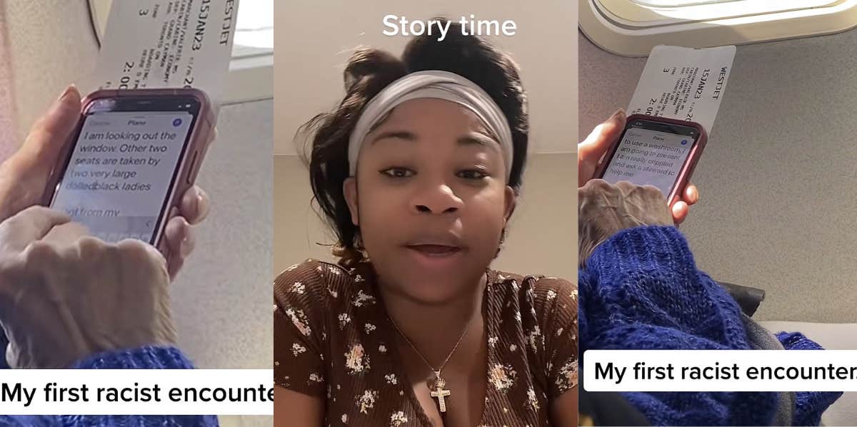 Woman Catches Plane Passenger Sending An Email Calling Her 'Hostile' After She Politely Reminded Her To Put Her Bag Under The Seat Until Takeoff woman, tiktok, plane, email