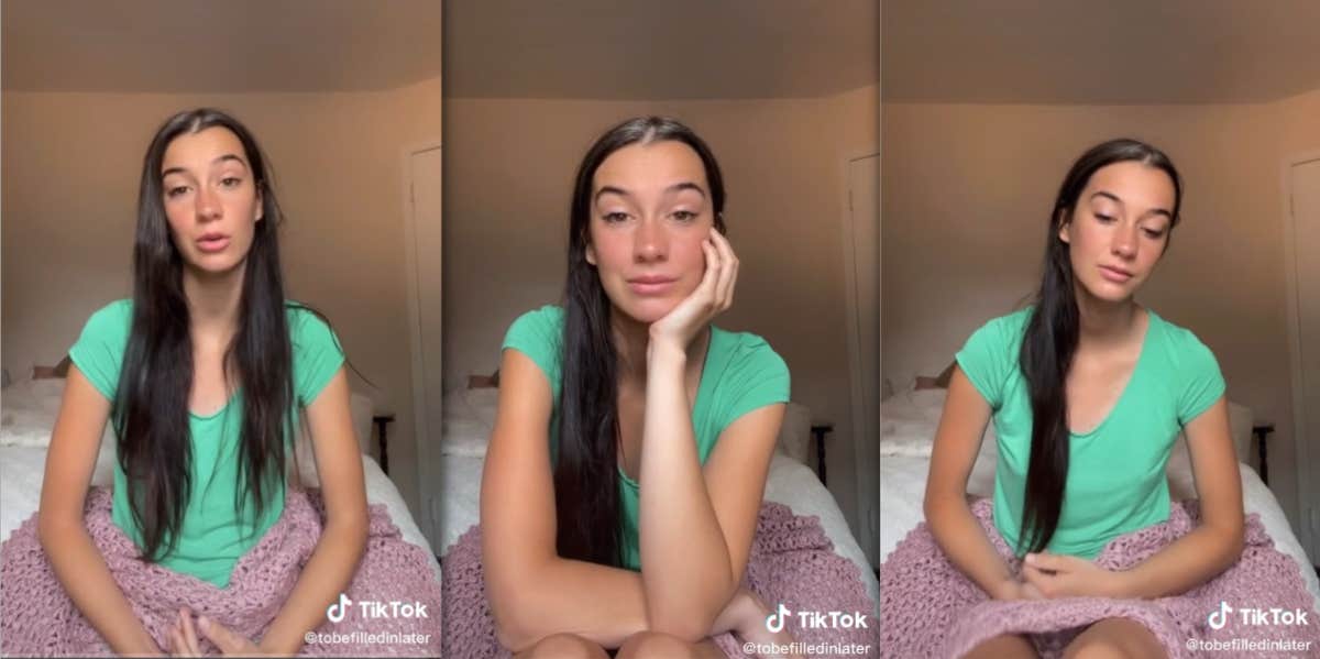 Woman Reveals Husband Of 7 Years Abandoned Her and Their Two Daughters woman talking to camera