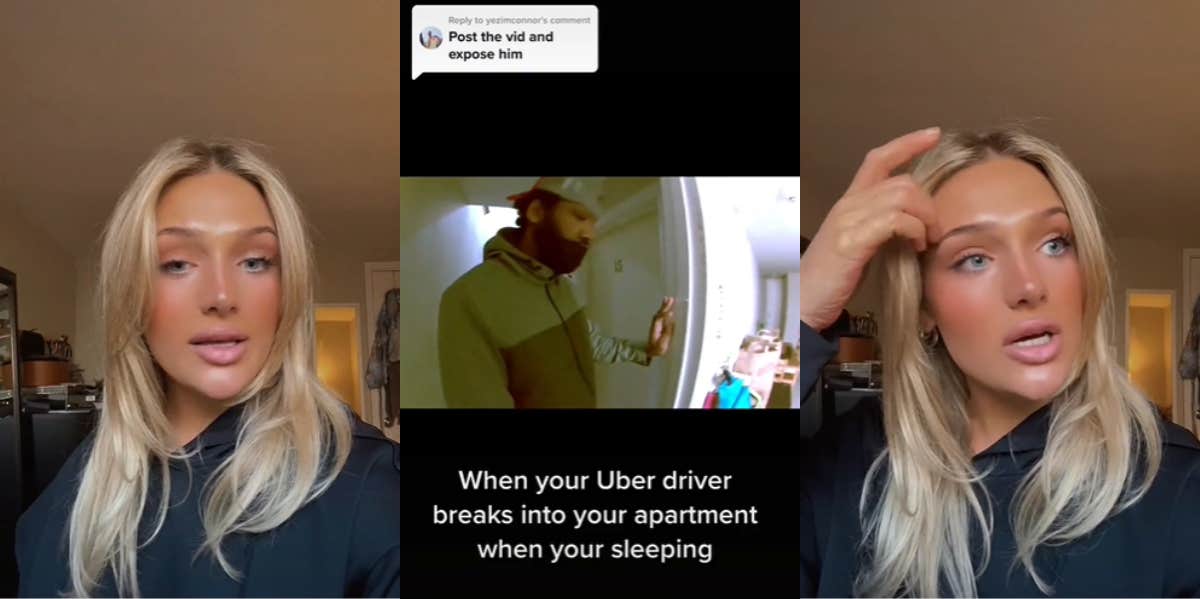 Woman Says Uber Driver Broke Into Her Apartment After Dropping Her Off Uber driver break-in TikTok