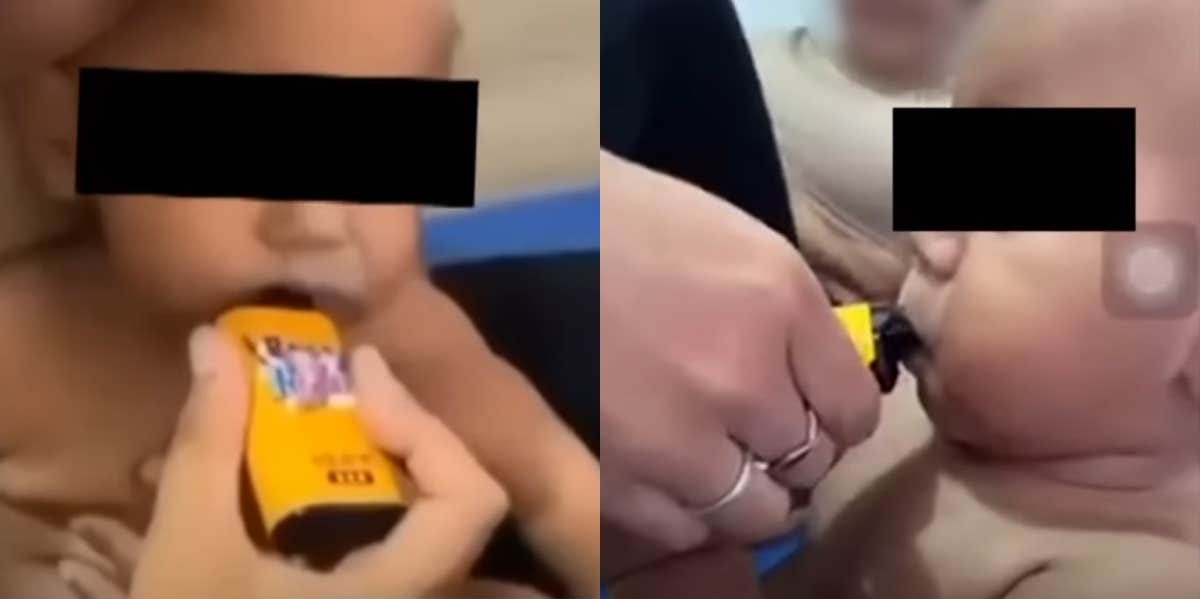 Woman Says Her Niece’s Video Showing Her Baby Vaping Was Just A ‘Stupid Mistake’ & She’s ‘Trying Her Best’ 10-month-old baby smoking a vape on Facebook