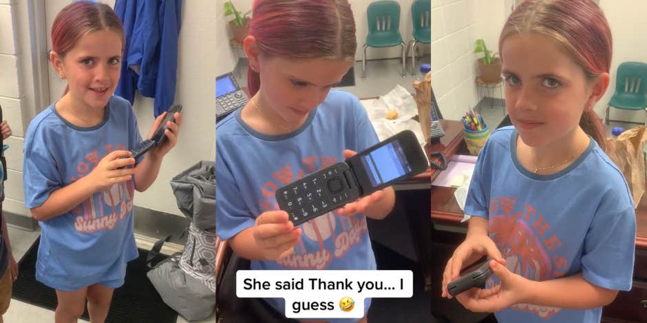 Woman teaches daughter lesson by gifting her flip phone as first phone