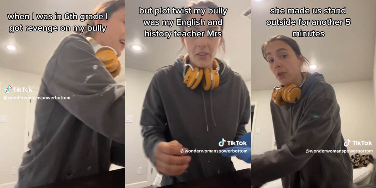 Woman Tells The Story Of How She Got Revenge On Her 6th Grade Bully — Her English And History Teacher Woman explains how she got revenge on her teacher TikTok