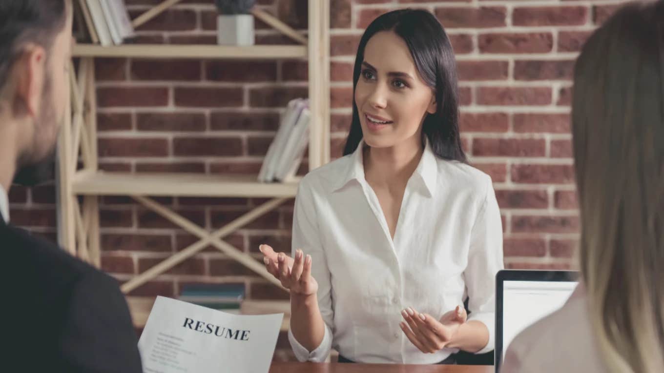 woman in job interview