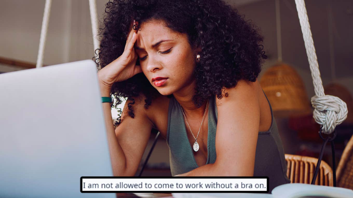 frustrated woman on laptop